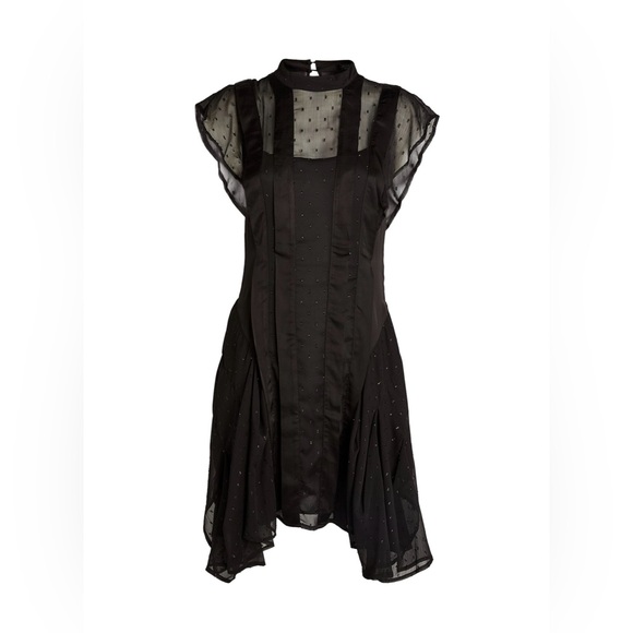ALLSAINTS Fleur Shimmer Mini Dress - Black (UK16/ US12) - Picture 6 of 6